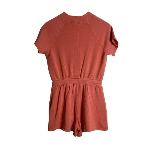 Athleta light orange fleece romper. Size xs - Picture 8 of 8